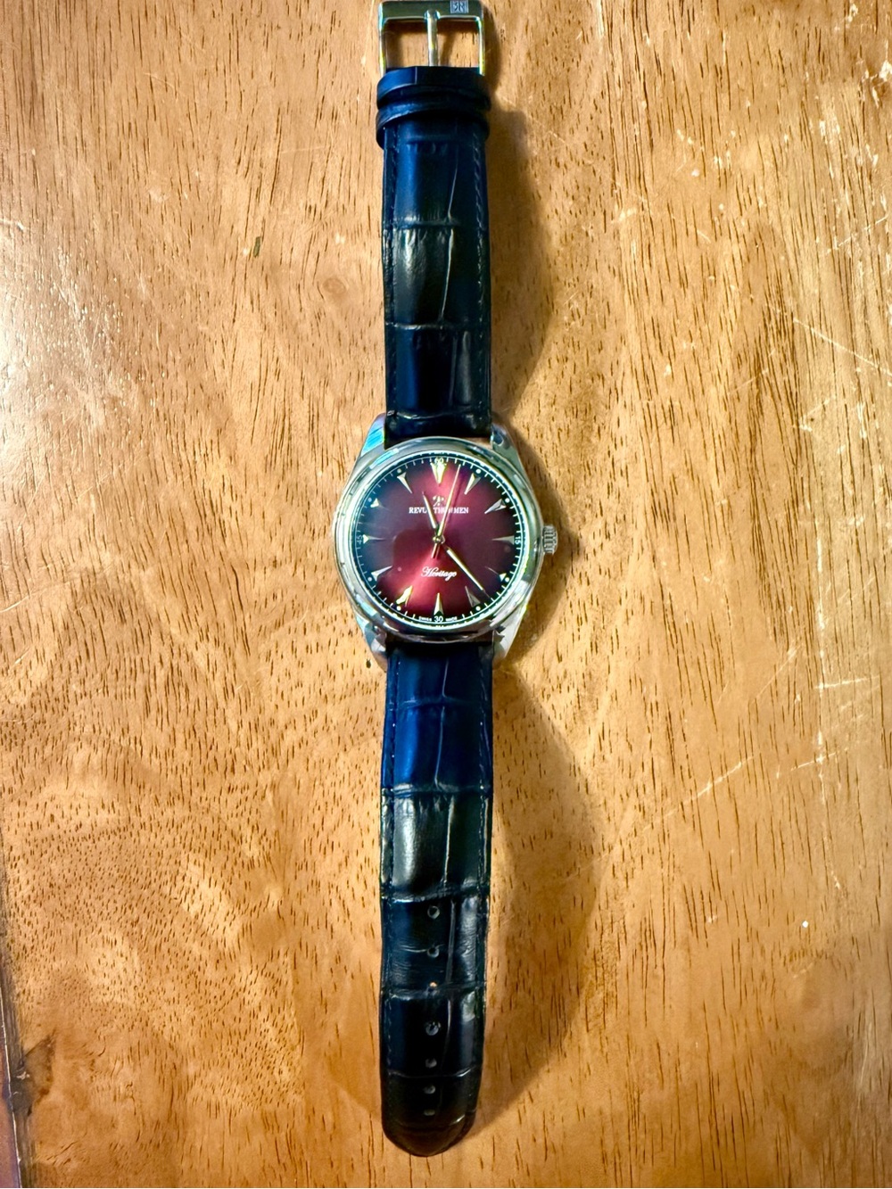 REVUE THOMMEN Heritage Automatic Red Dial Men's Watch - Picture 2 of 7